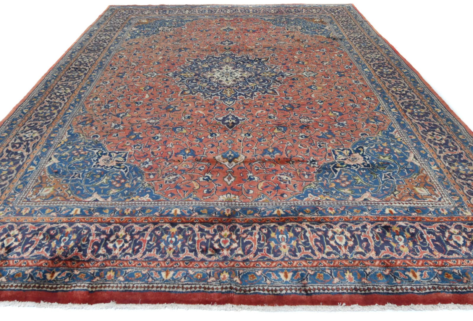 Vintage Red Floral Traditional 10X13 Mahal Persian Rug - 9