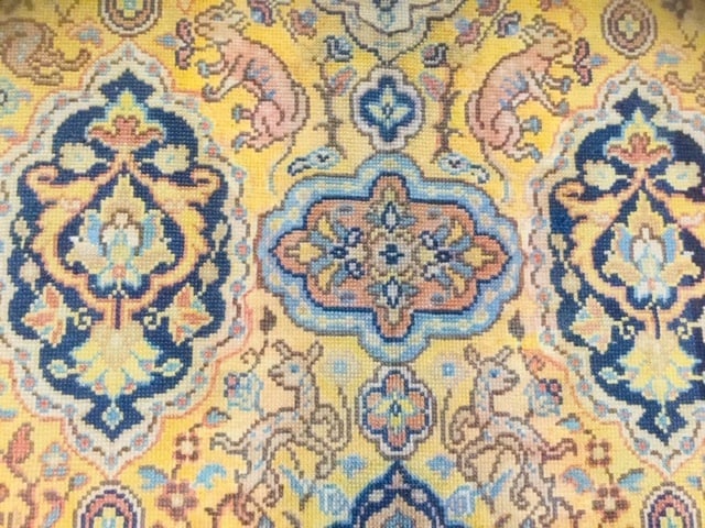 Antique decorative European /Spain rug-695 - 4