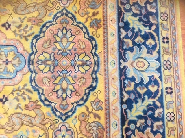 Antique decorative European /Spain rug-695 - 5