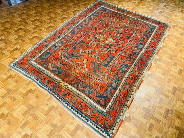 Antique Turkish Ushak Rug-2326 - 4