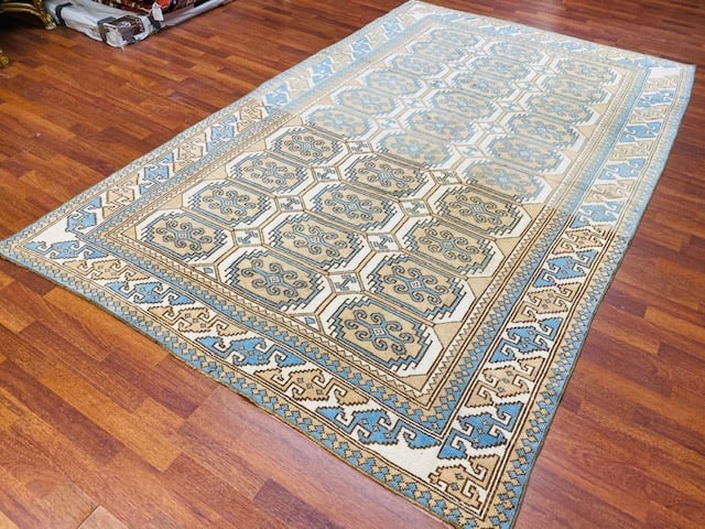 Vintage Turkish Kazak Design Rug-4617 /29 - 7