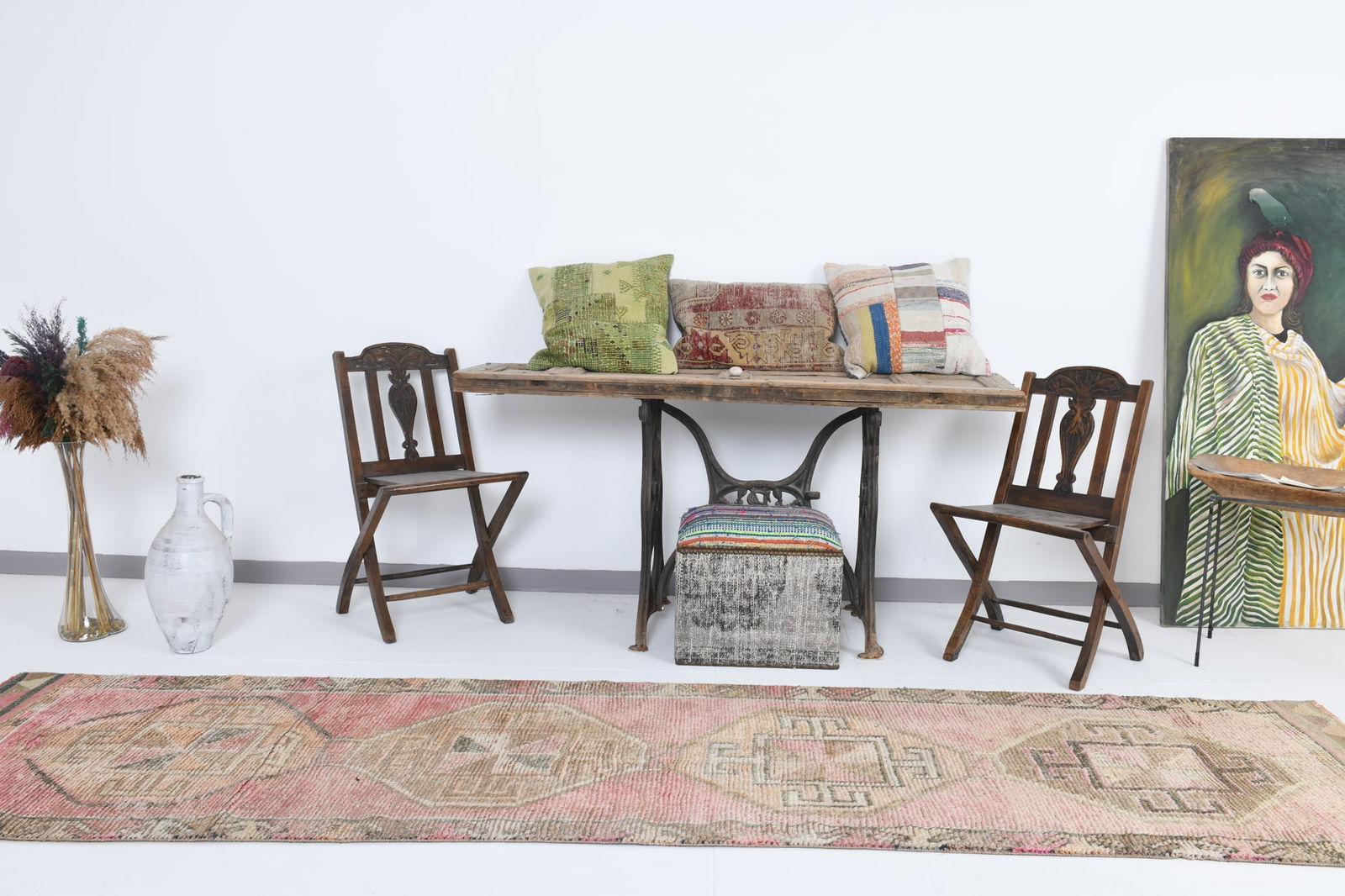 2'9'' x 11'1'' Vintage Wool Runner Rug - 18558 - 3