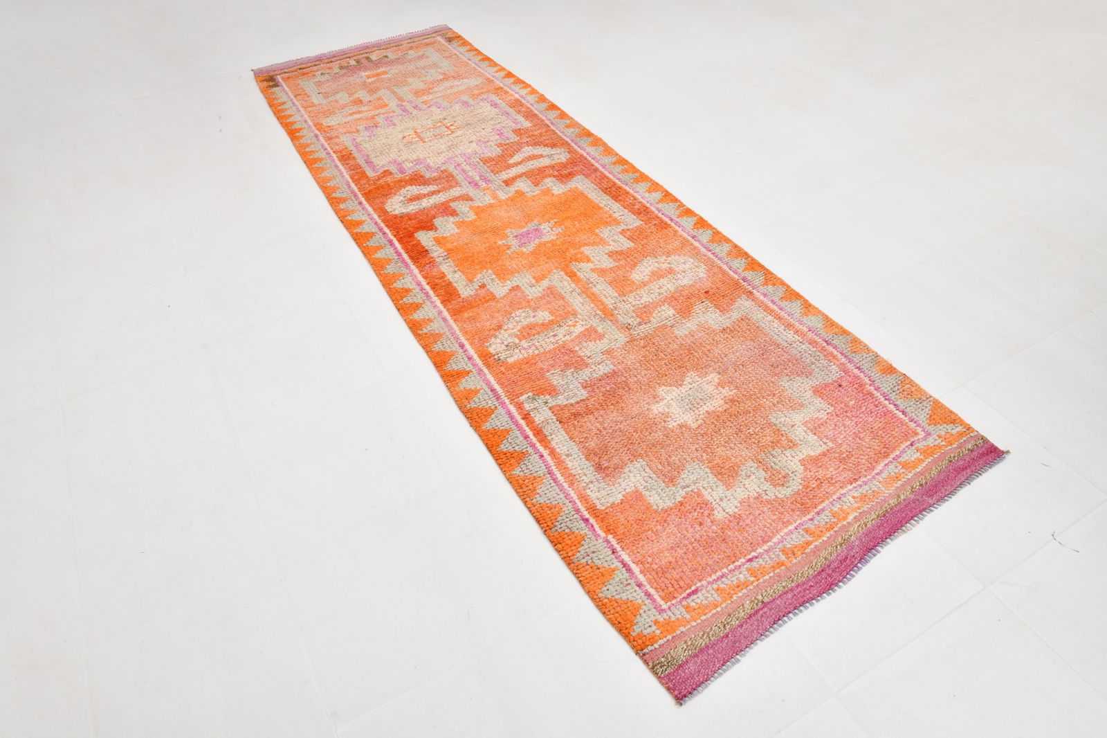 3'3'' x 11'0'' Vintage Wool Runner Rug - 22034 - 19