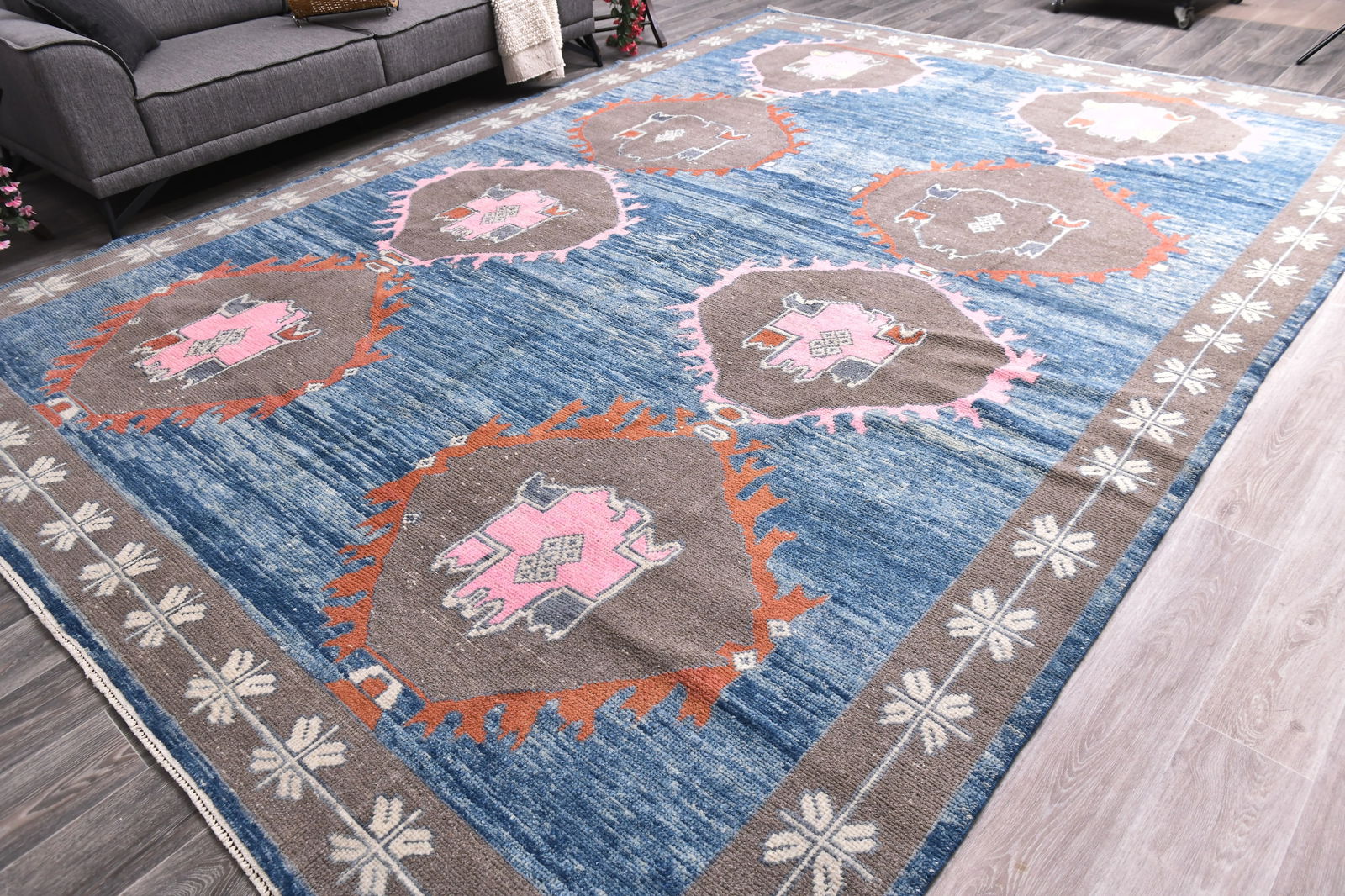 10'0'' x 13'10'' Handmade Vintage Wool Rug - 20680 - 2