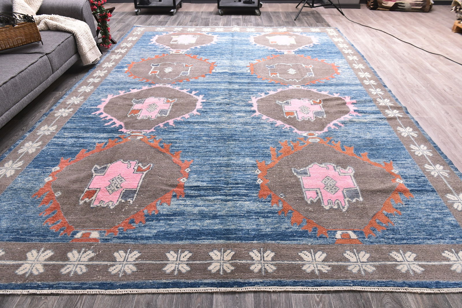10'0'' x 13'10'' Handmade Vintage Wool Rug - 20680 - 3