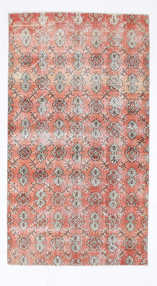 3'8'' x 6'7'' Turkish Vintage Runner Rug - 23039: Title: 3'8'' x 6'7'' Turkish Vintage Runner Rug - 23039 Description:3'8'' x 6'7'' Turkish Vintage Runner Rug - 23039 Origin:Turkiye Date/Period:1960-90 Materials:Wool,Cotton Dimension:3'8''x6'7'' ft,