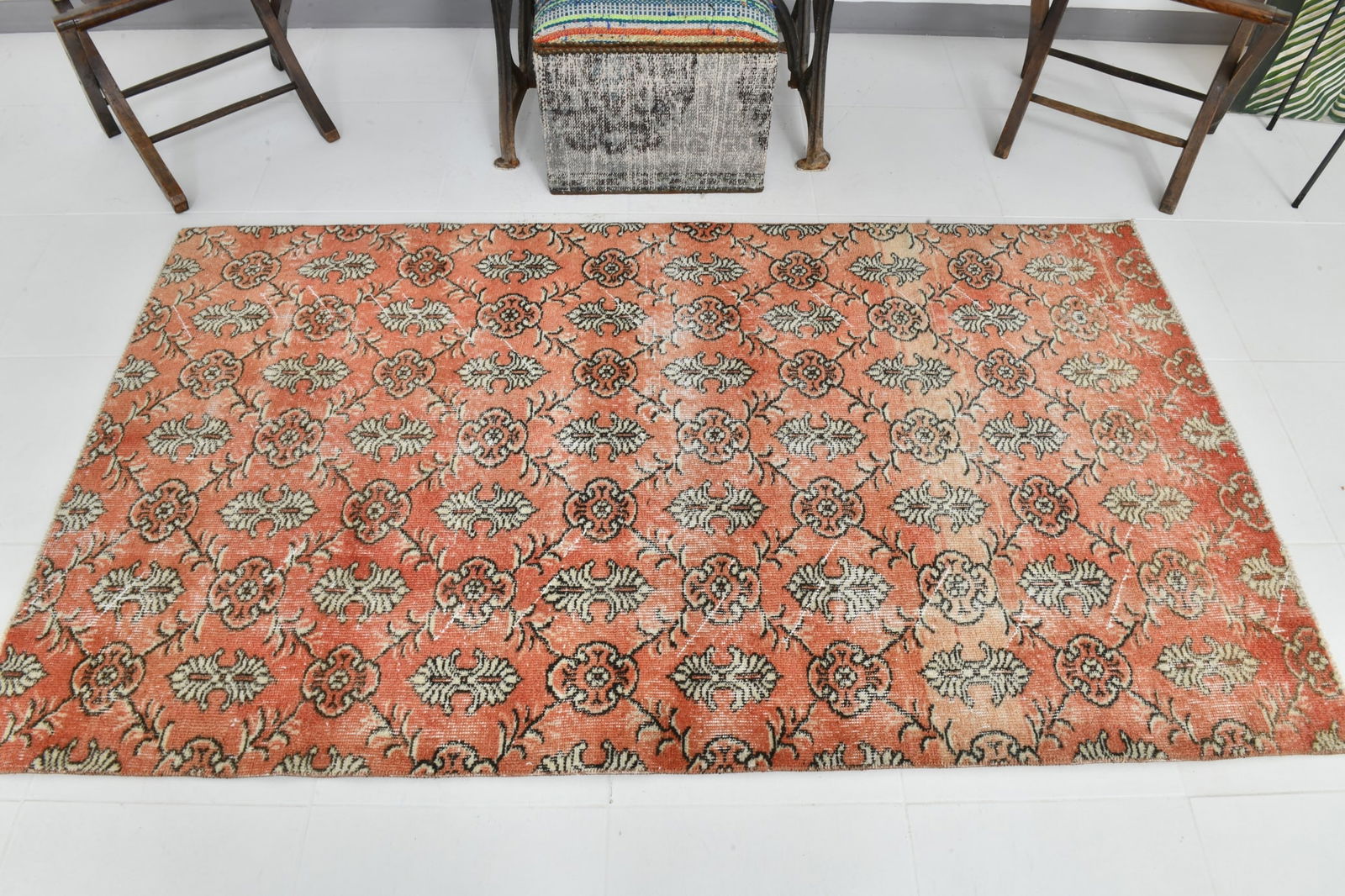 3'8'' x 6'7'' Turkish Vintage Runner Rug - 23039 - 3