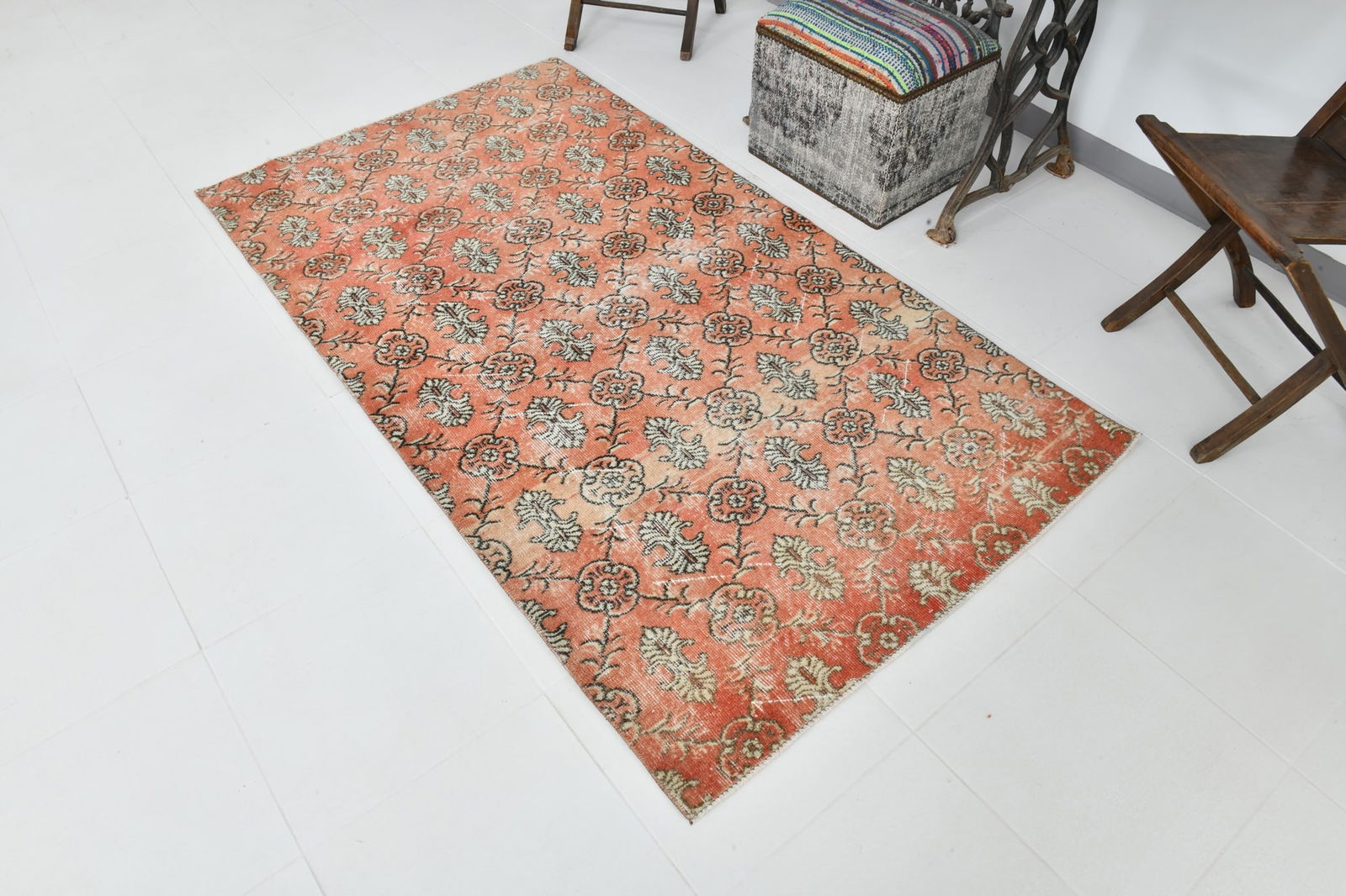 3'8'' x 6'7'' Turkish Vintage Runner Rug - 23039 - 4