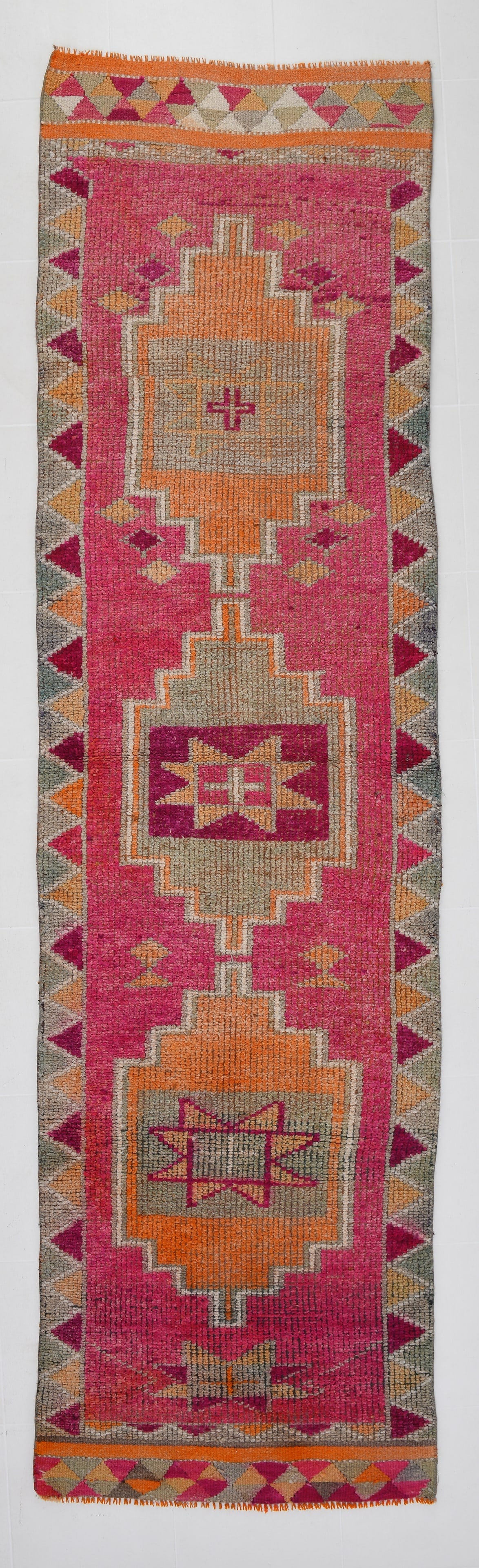 3'1'' x 11'5'' Vintage Wool Runner Rug - 19877 (1 of 18)