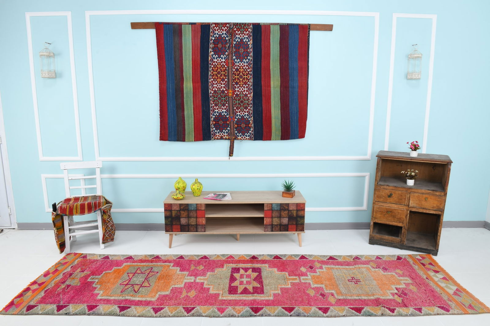 3'1'' x 11'5'' Vintage Wool Runner Rug - 19877 - 2