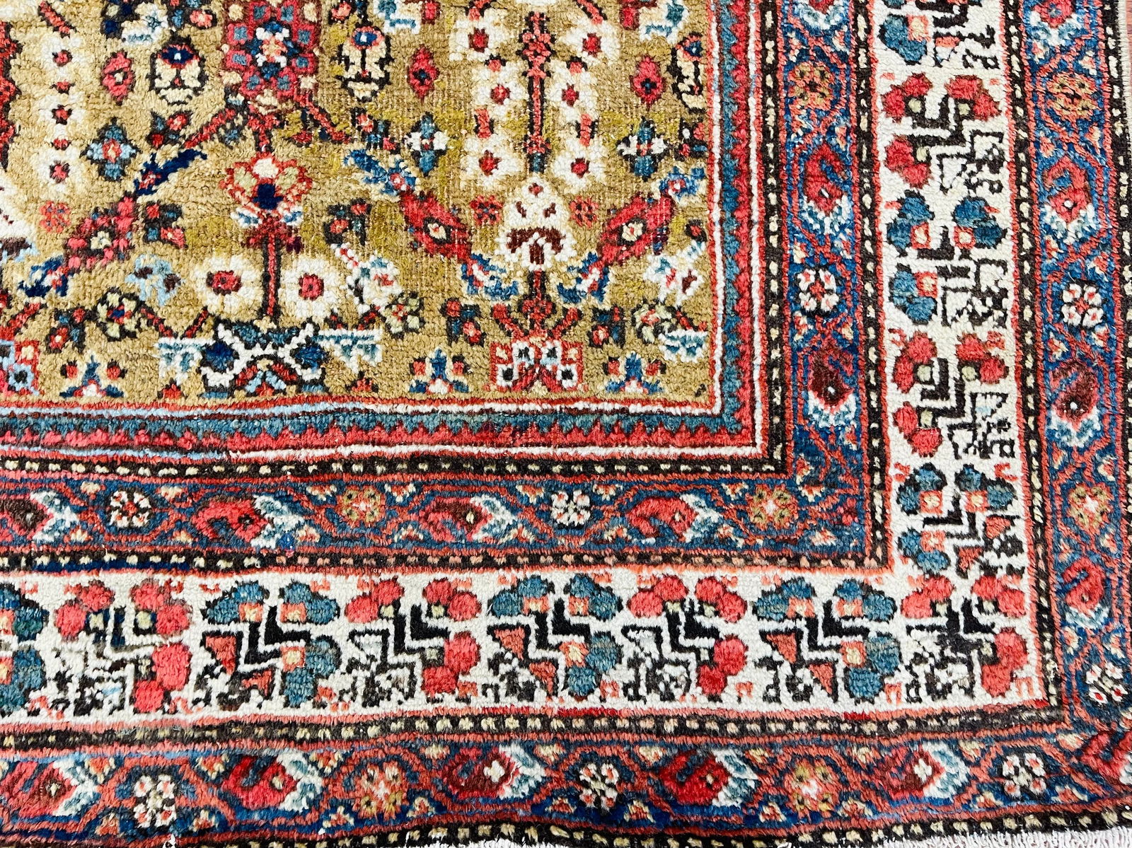 Antique Persian Camel Hair Northwest Runner -4346 - 2