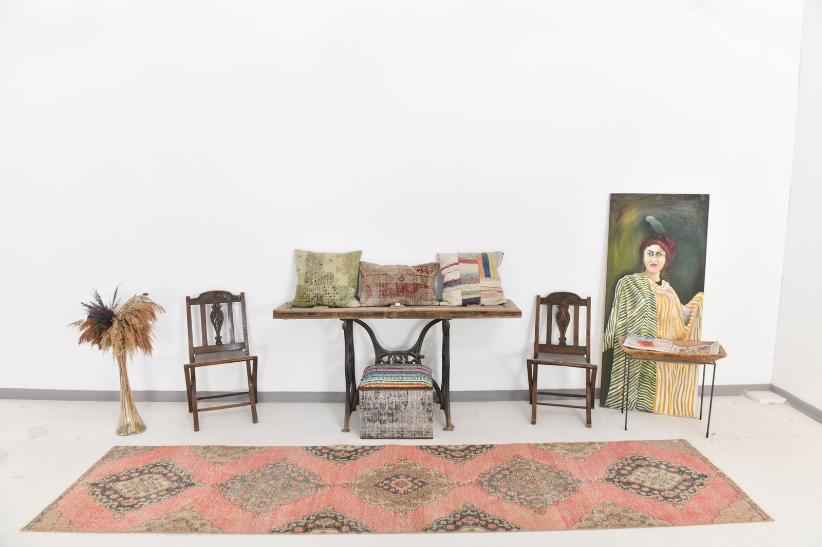 2'11'' x 11'8'' Handmade Vintage Wool Rug - 23995 - 2