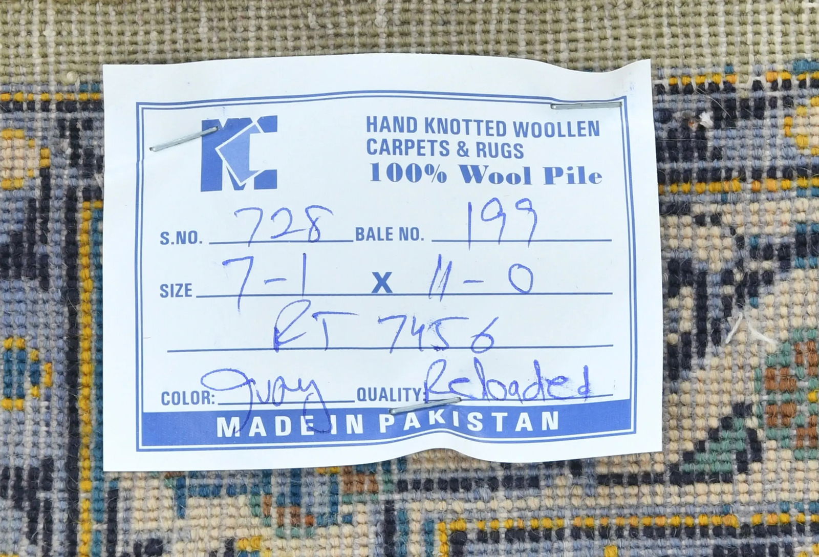 Semi Antique Cream Traditional 7X11 Kashan Persian Rug - 13