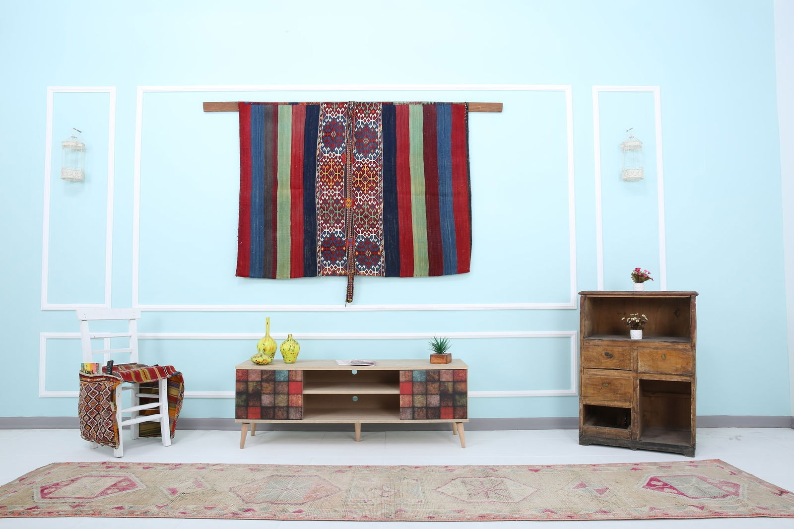 2'7'' x 12'2'' Vintage Wool Runner Rug - 18480 - 2