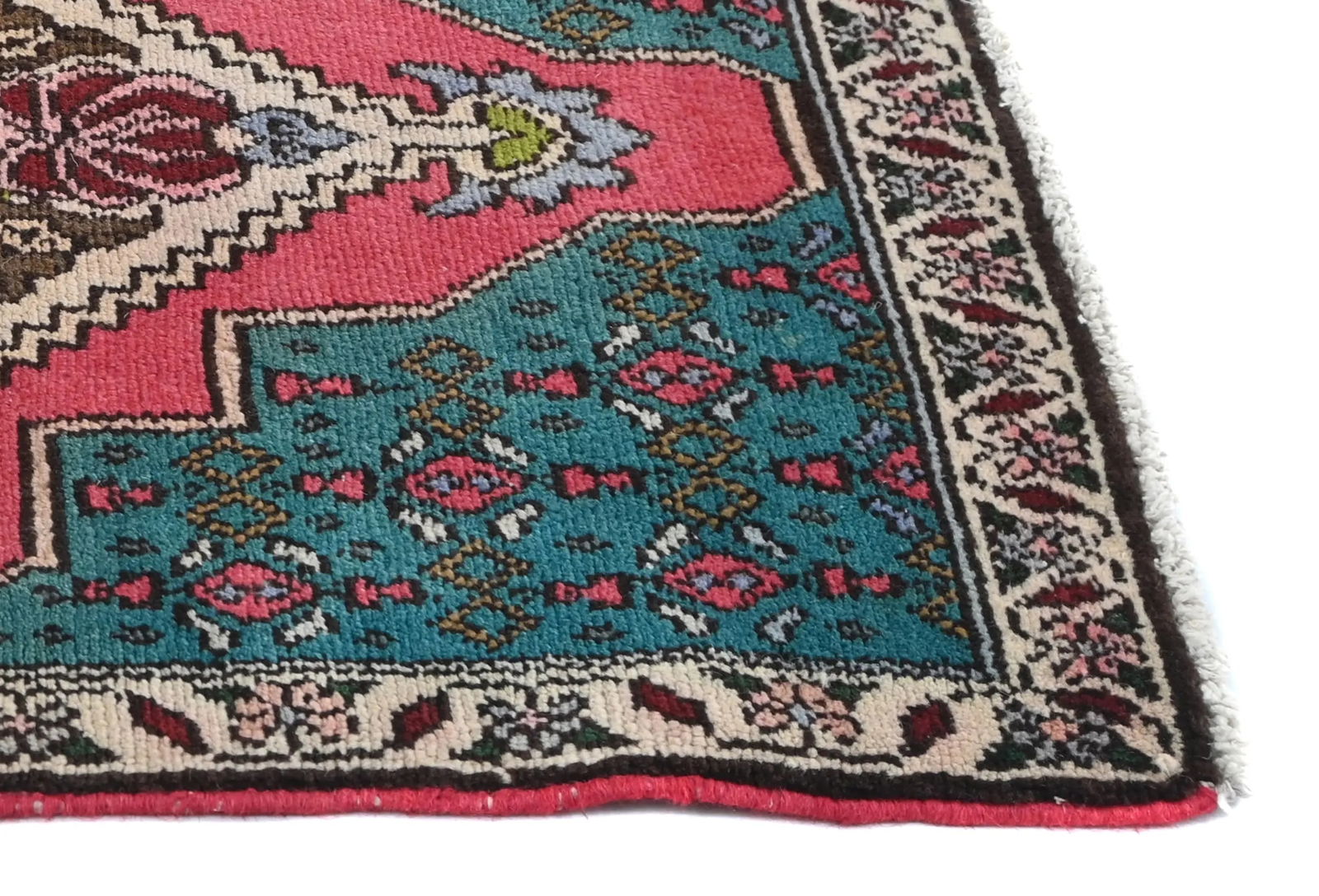 Semi Antique Muted Floral 1'11X2'8 Distressed Oriental Rug - 9