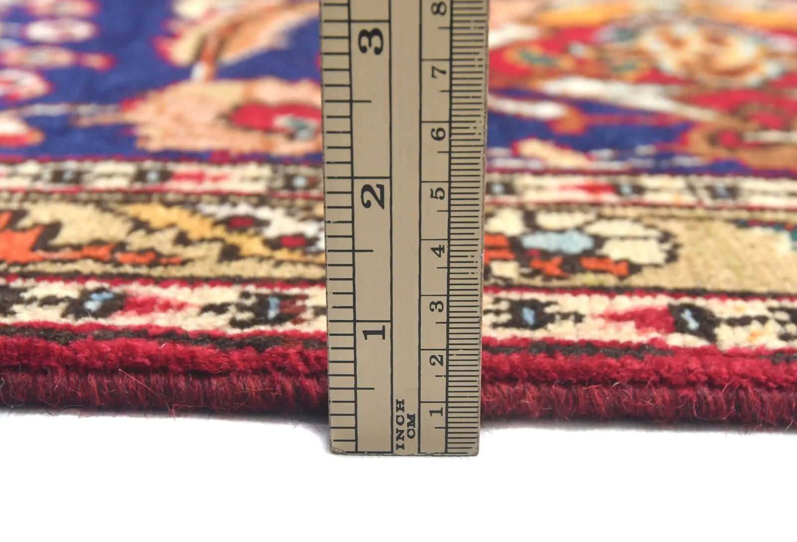 Vintage Red Floral Traditional 9'3X12'9 Tabriz Persian Rug - 10