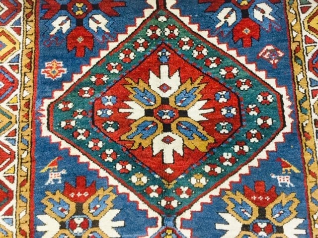 Antique Kazak Caucasian rug-4686 - 4