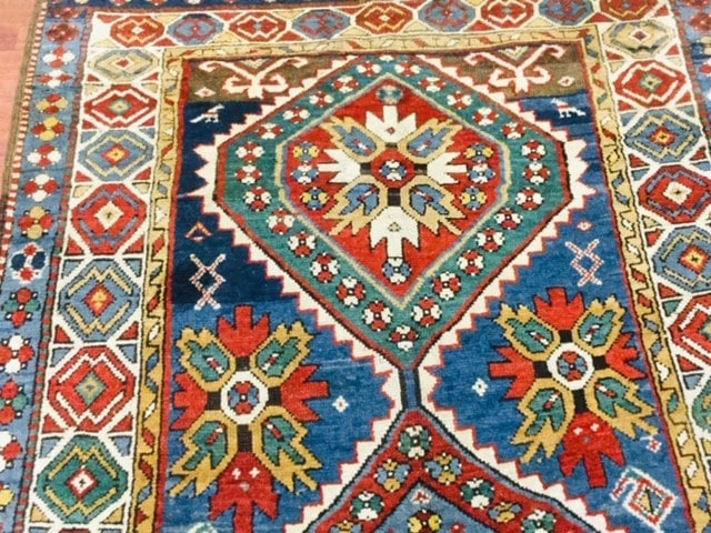 Antique Kazak Caucasian rug-4686 - 5