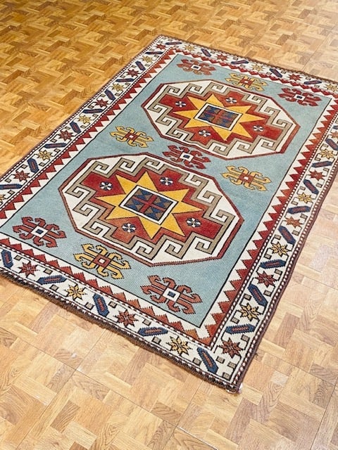 Vintage Hooked Kazak design Rug-4805 - 5