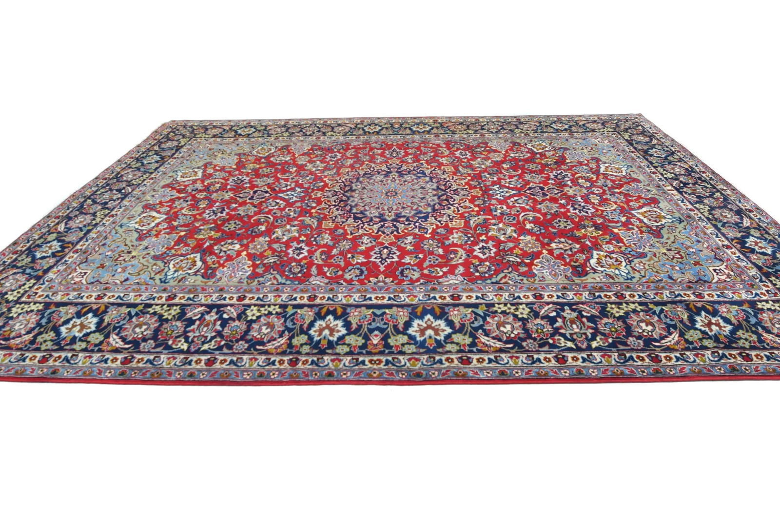 Vintage Red Traditional 9X13 Najafabad Persian Rug - 4