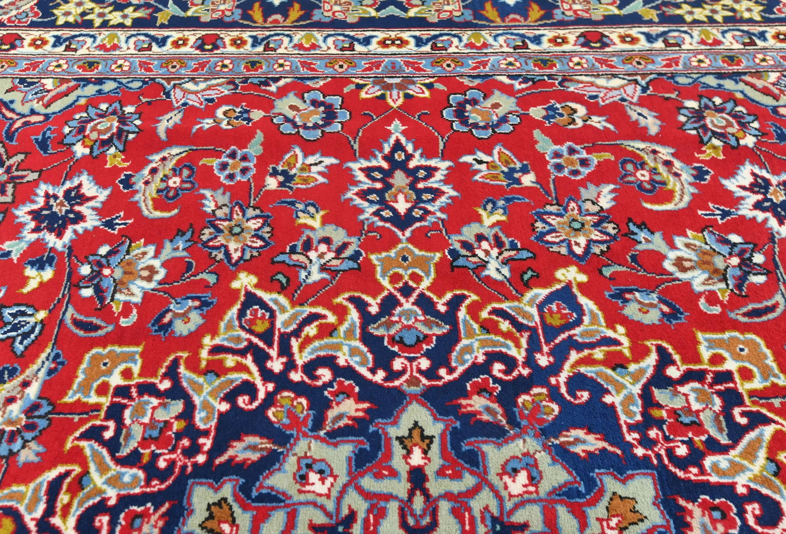 Vintage Red Traditional 9X13 Najafabad Persian Rug - 7