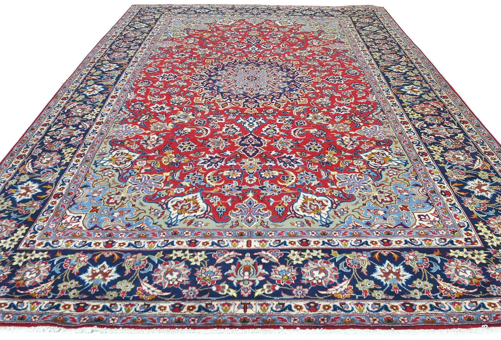 Vintage Red Traditional 9X13 Najafabad Persian Rug - 9