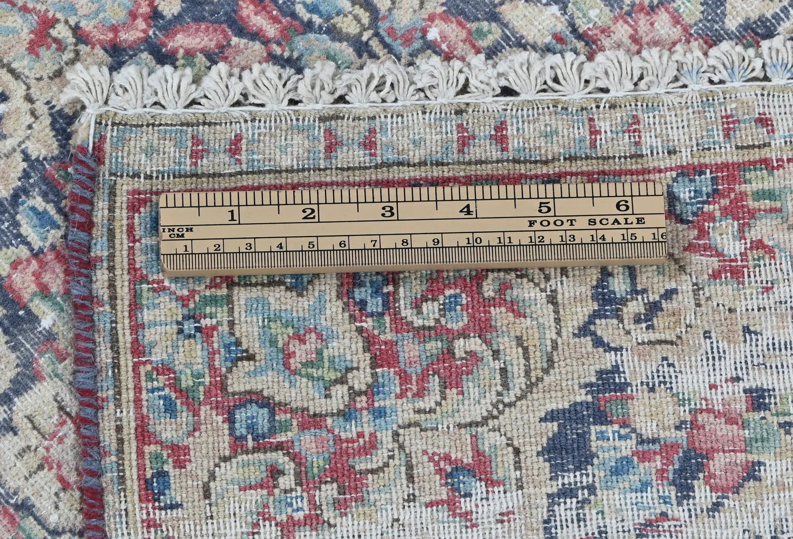 Semi Antique Muted Floral 1'7X2'3 Distressed Oriental Rug - 12