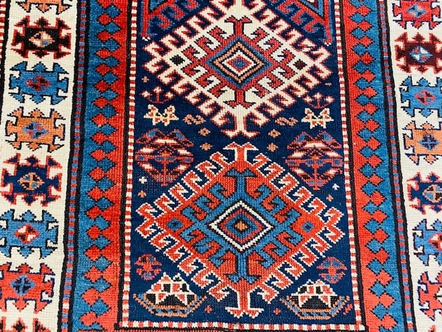 Antique Kazak Caucasian Gallery size rug-2880 - 3