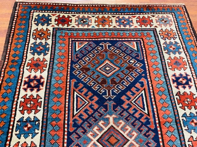 Antique Kazak Caucasian Gallery size rug-2880 - 5