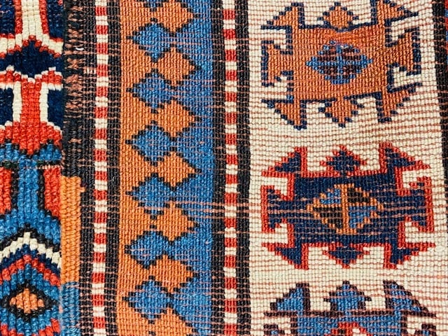 Antique Kazak Caucasian Gallery size rug-2880 - 9