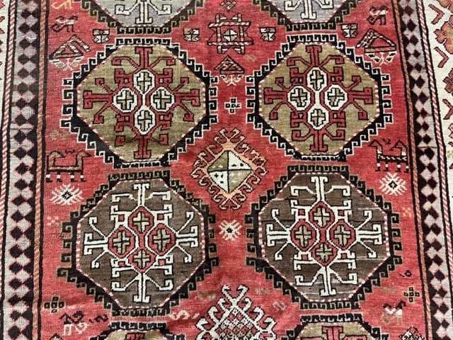 Antique Gallery size Karabagh Caucasian Rug-3771 - 4