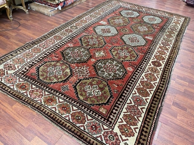 Antique Gallery size Karabagh Caucasian Rug-3771 - 7