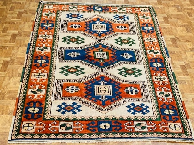 Vintage Kazak Caucasian Design-4806 - 3