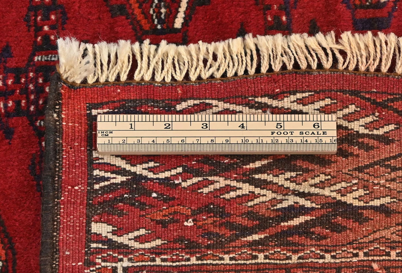 Vintage Red Tribal 4'7X5'8 Turkoman Persian Oriental Rug - 11