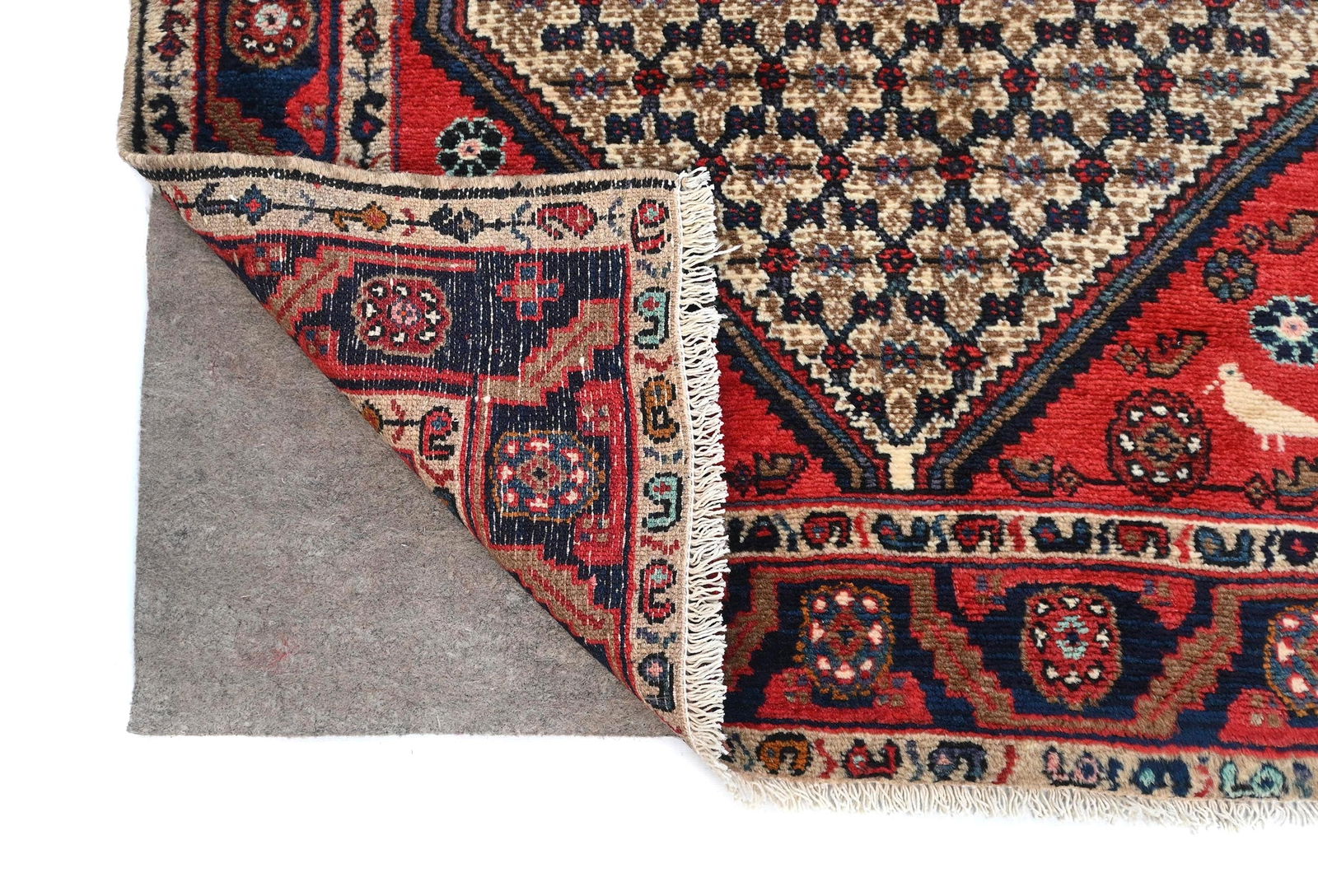 Vintage Cream Tribal 3X10 Koliaie Persian Runner Rug - 11