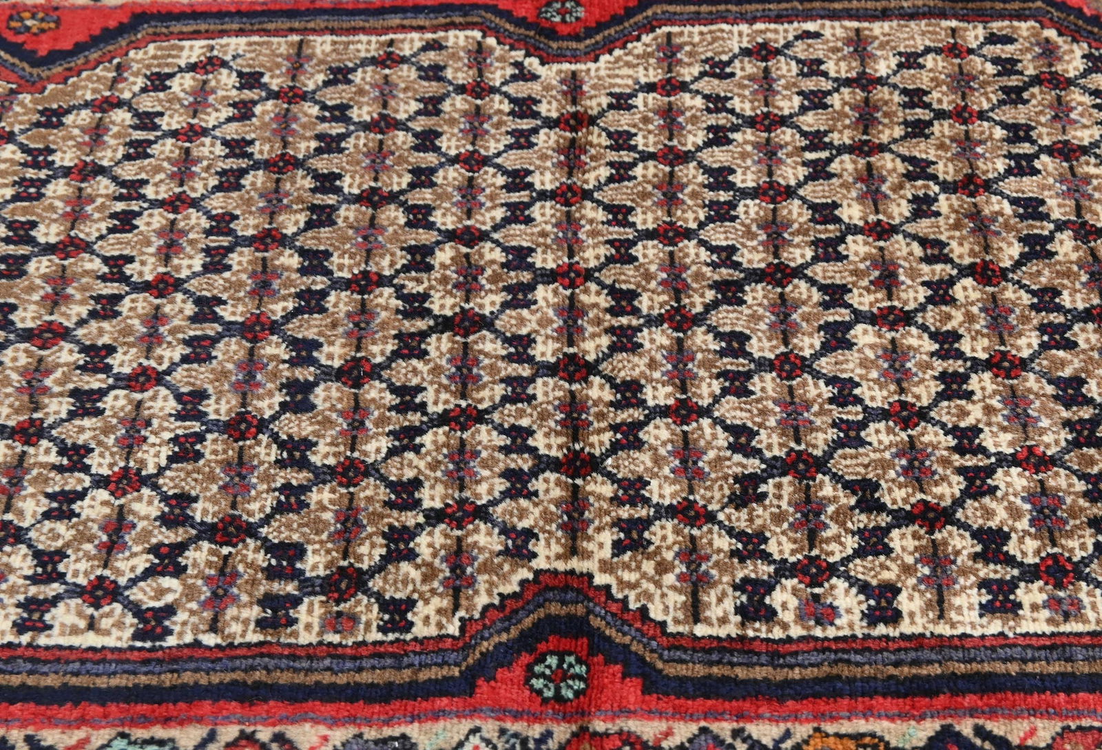 Vintage Cream Tribal 3X10 Koliaie Persian Runner Rug - 5