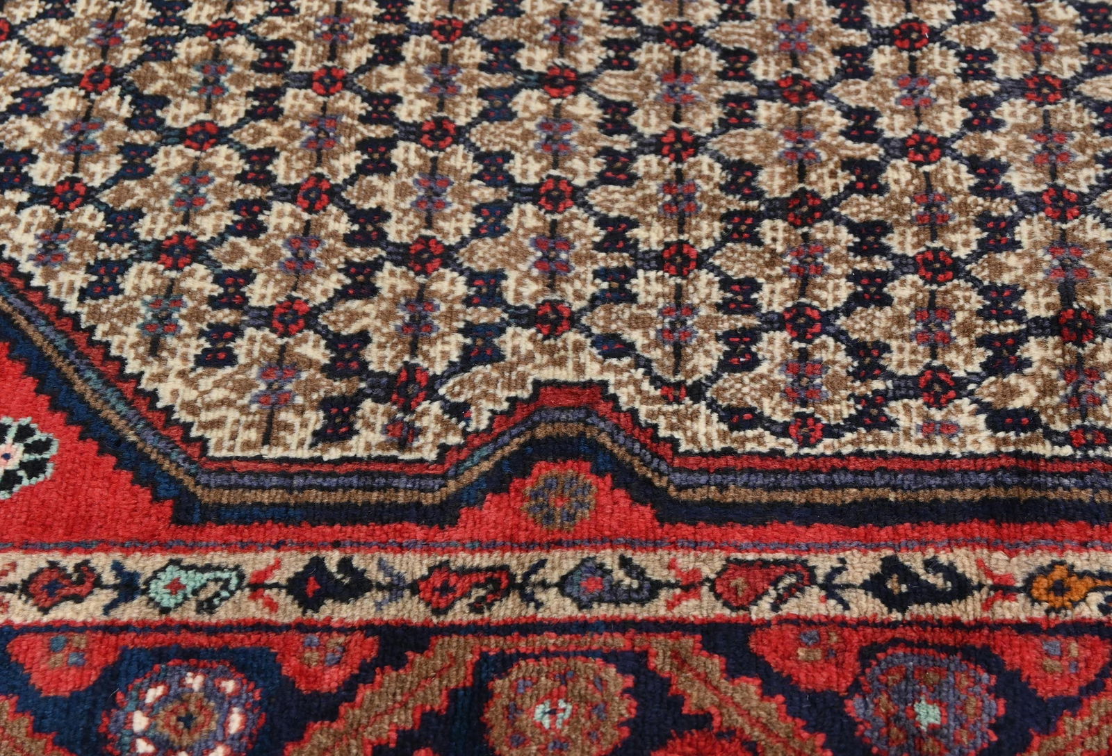 Vintage Cream Tribal 3X10 Koliaie Persian Runner Rug - 6