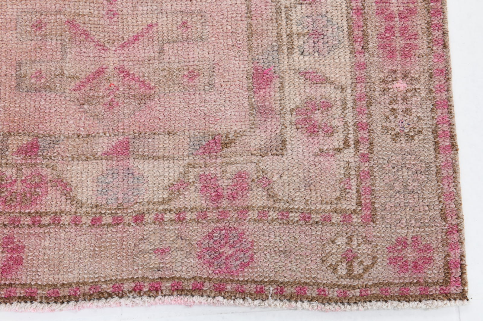 2'9'' x 12'3'' Handmade Vintage Wool Patchwork Rug - 7001 - 16