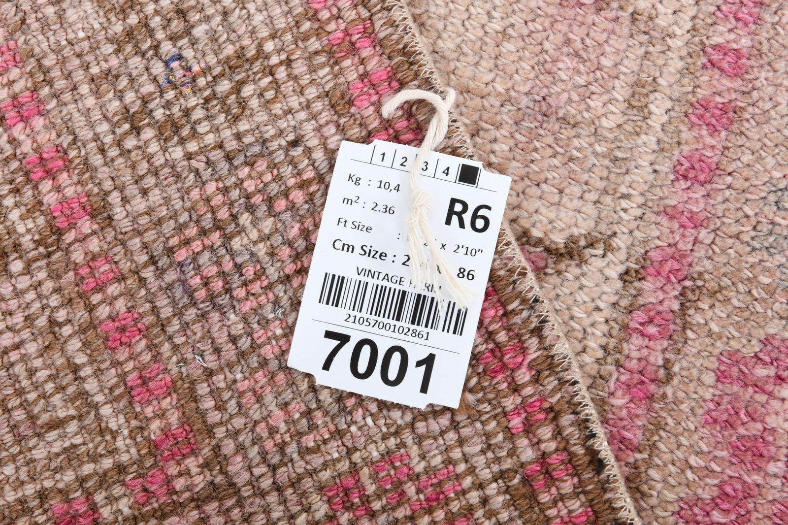 2'9'' x 12'3'' Handmade Vintage Wool Patchwork Rug - 7001 - 19