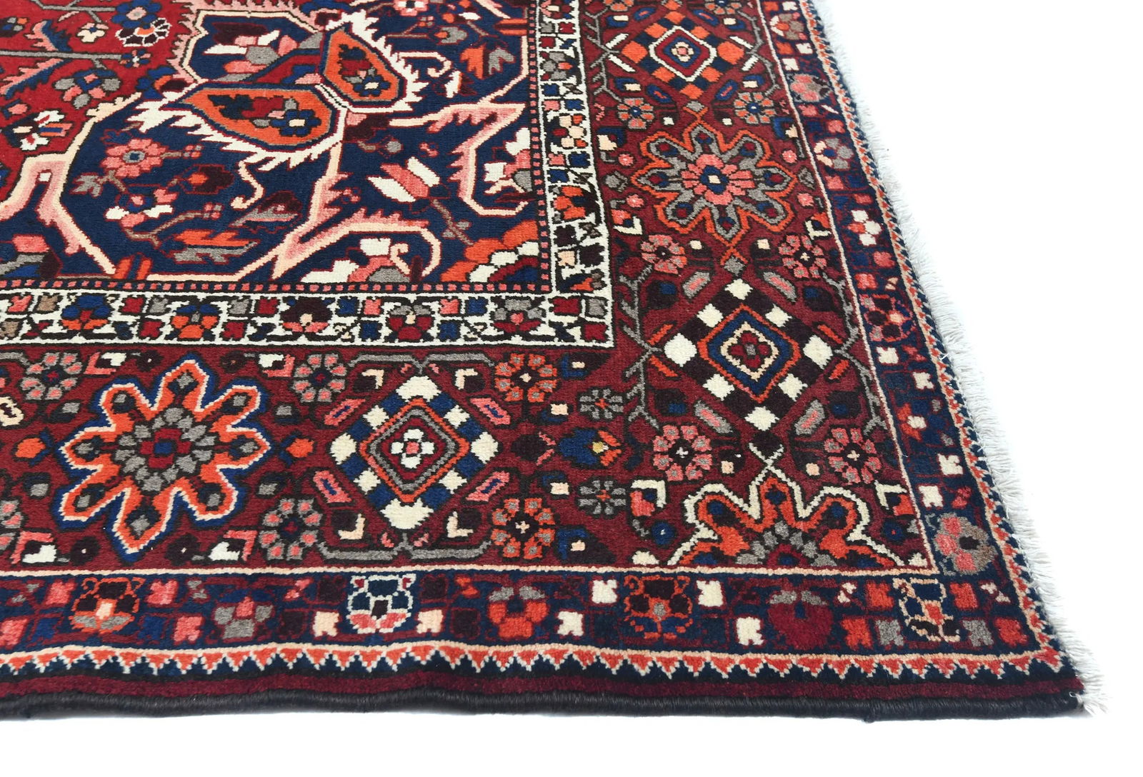 Vintage Red Floral 10X12 Bakhtiari Persian Rug - 8