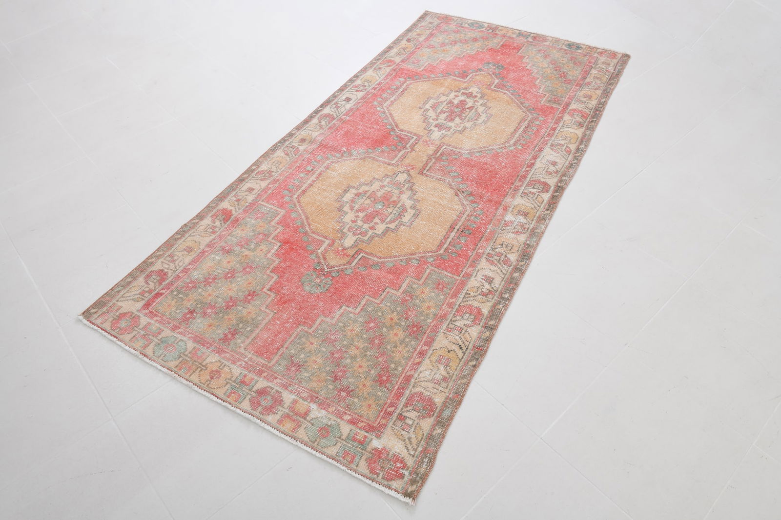 3'10'' x 8'3'' Vintage Wool Runner Rug - 20718 - 19