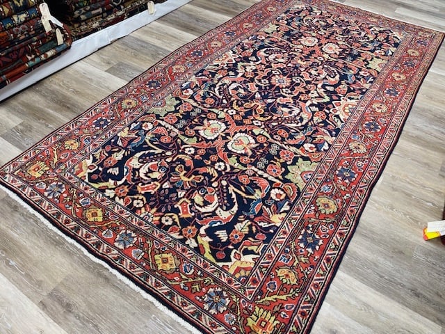 Antique Gallery size Blue Sarouk Rug-5181 - 3