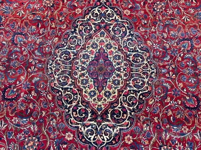 Antique Persian kashan rug-3281 - 6