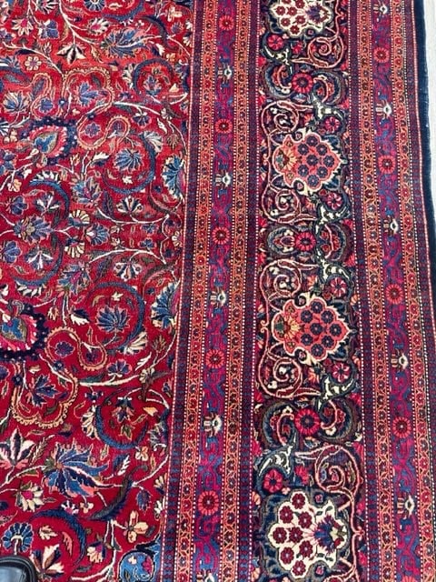 Antique Persian kashan rug-3281 - 7