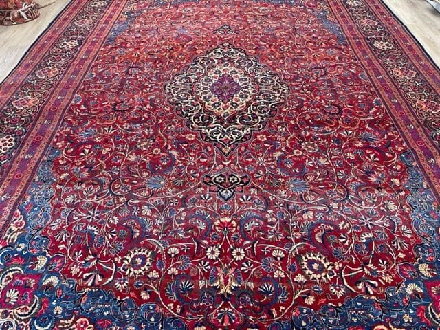 Antique Persian kashan rug-3281 - 9