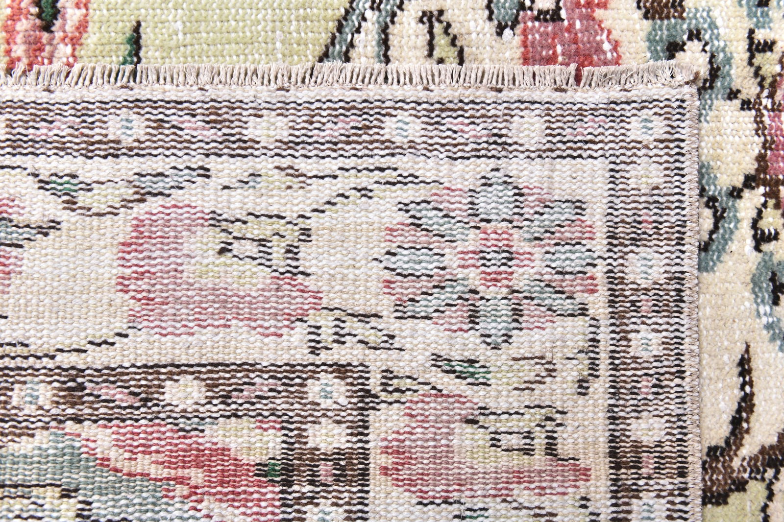 5'2'' x 8'9'' Handmade Vintage Wool Rug - 244805 - 10