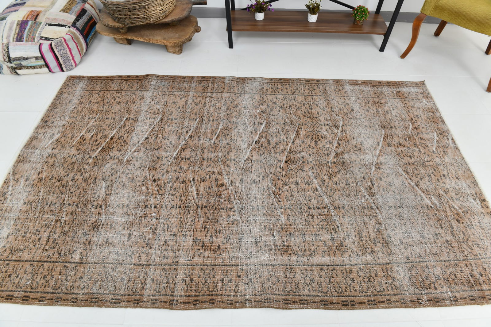 4'11'' x 8'0'' Vintage Wool Runner Rug - 18764 - 3