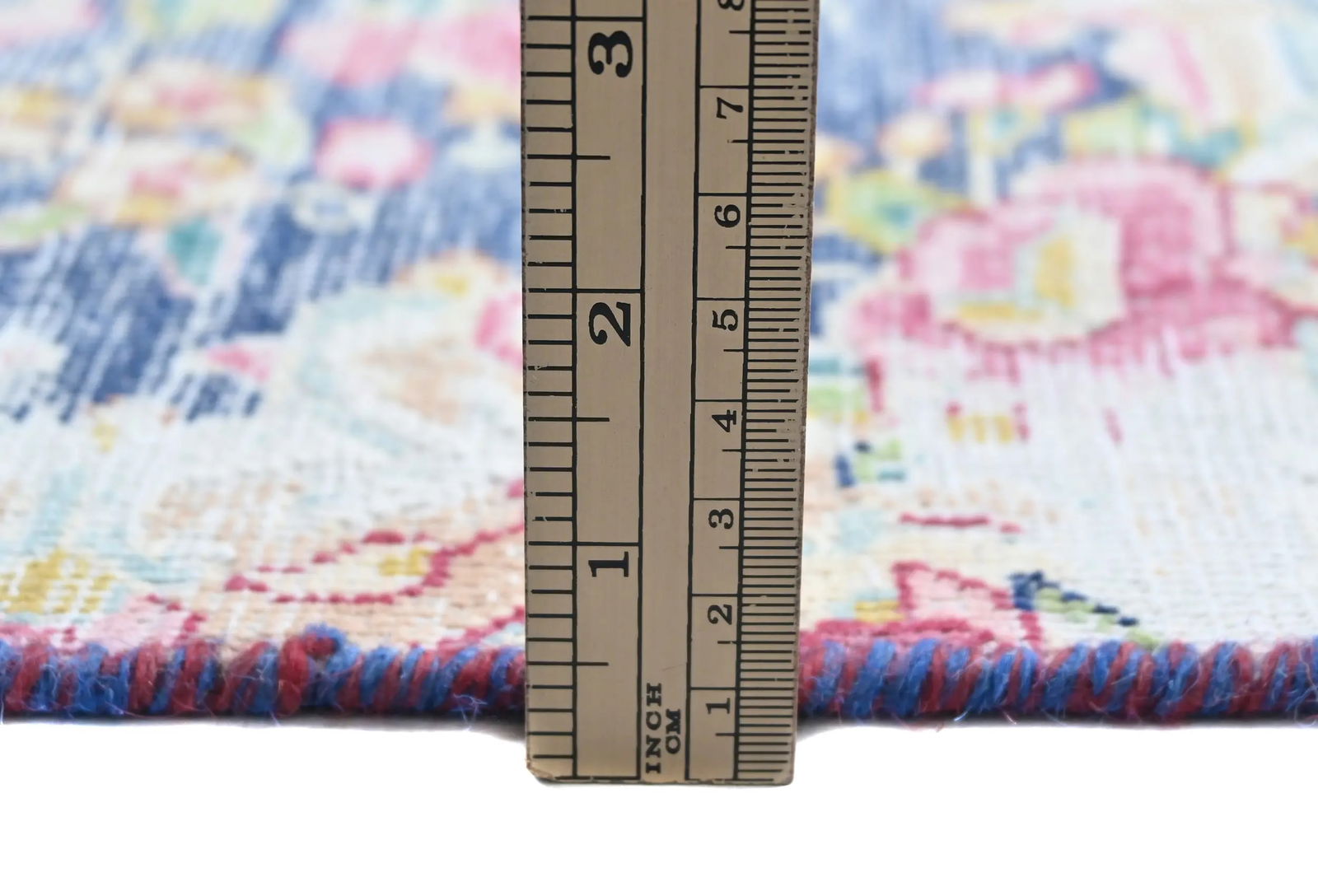 Semi Antique Muted Floral 1'5X1'6 Distressed Oriental Square Rug - 10