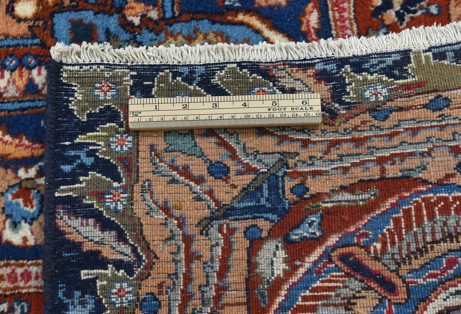 Vintage Purple-navy Pictorial 10X13 Kashmar Persian Rug - 11