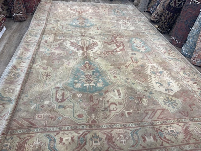 Vintage Large Turkish Ushak Rug-5281 - 4